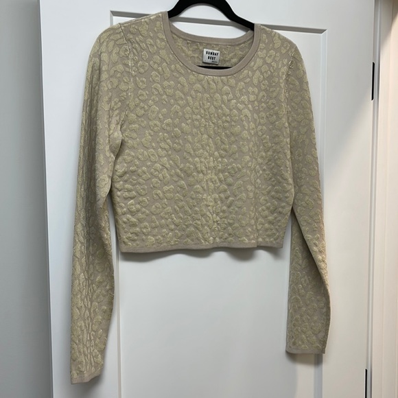 Aritzia Sunday Best long sleeve crop - Picture 1 of 6
